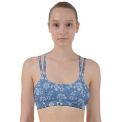 Folk Flowers Art Pattern  Line Them Up Sports Bra by Eskimos