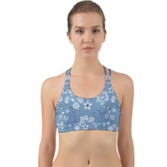 Folk Flowers Art Pattern  Back Web Sports Bra by Eskimos