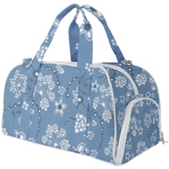 Folk Flowers Art Pattern  Burner Gym Duffel Bag by Eskimos