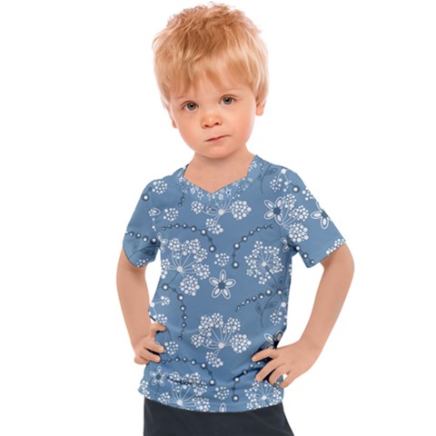 Folk Flowers Art Pattern  Kids  Sports Tee by Eskimos