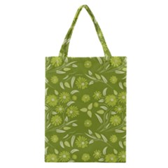 Folk Flowers Art Pattern  Classic Tote Bag by Eskimos