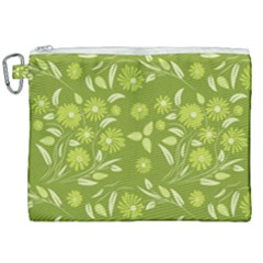 Folk Flowers Art Pattern  Canvas Cosmetic Bag (xxl) by Eskimos