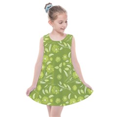 Folk Flowers Art Pattern  Kids  Summer Dress by Eskimos