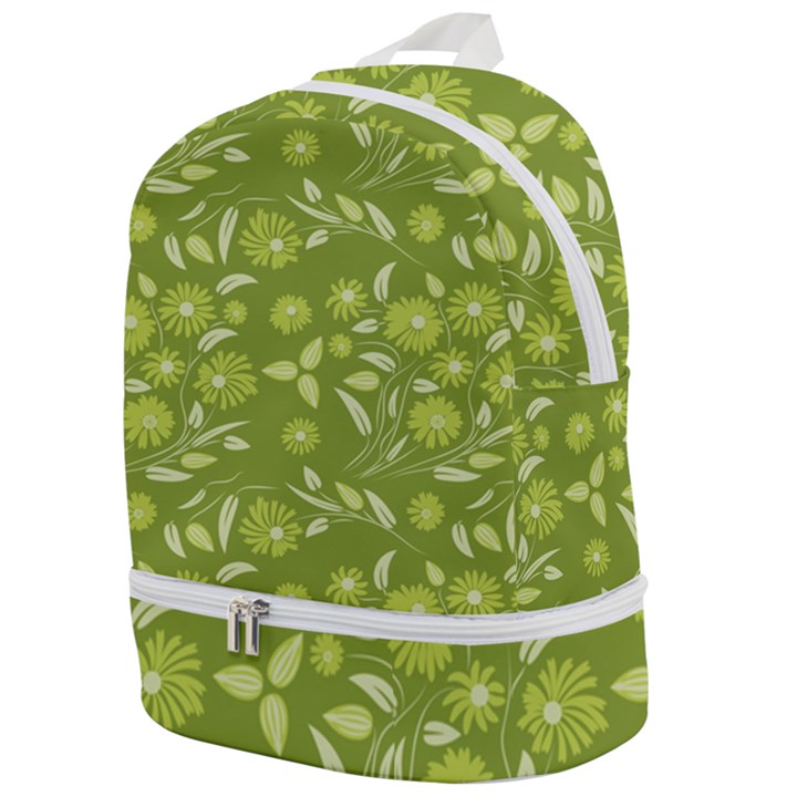 Folk flowers art pattern  Zip Bottom Backpack