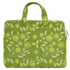 Folk Flowers Art Pattern  Macbook Pro Double Pocket Laptop Bag (large)