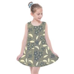 Folk Flowers Art Pattern  Kids  Summer Dress by Eskimos