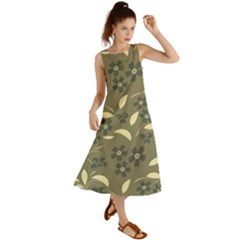 Folk Flowers Art Pattern  Summer Maxi Dress by Eskimos