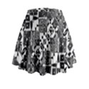 Black And White Geometric Print Mini Flare Skirt View2