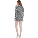 Black And White Geometric Print Velvet Wrap Crop Top and Shorts Set View2