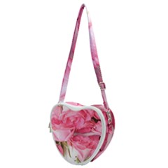 Magenta Bouquet Heart Shoulder Bag by kaleidomarblingart