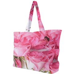 Magenta Bouquet Simple Shoulder Bag by kaleidomarblingart