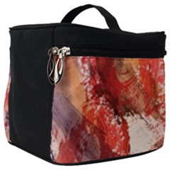 Abstract Red Petals Make Up Travel Bag (big) by kaleidomarblingart