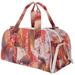 Abstract Red Petals Burner Gym Duffel Bag by kaleidomarblingart