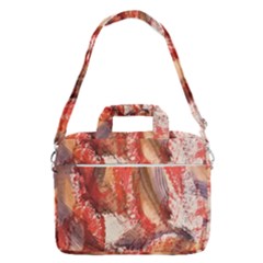 Abstract Red Petals Macbook Pro Shoulder Laptop Bag (large)