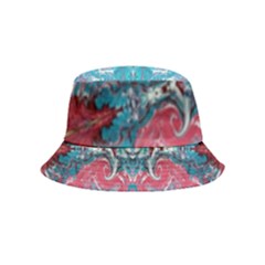 Turquoise Arabesque Repeats Inside Out Bucket Hat (kids)