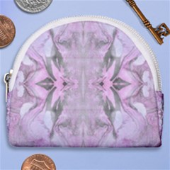 Pastels Symmetry Horseshoe Style Canvas Pouch by kaleidomarblingart