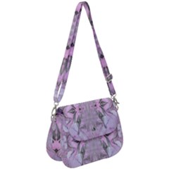 Pastels Symmetry Saddle Handbag by kaleidomarblingart