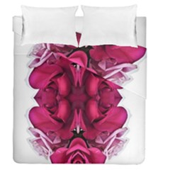 Diagonal Magenta Bouquet Duvet Cover Double Side (queen Size) by kaleidomarblingart