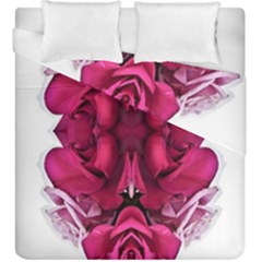 Diagonal Magenta Bouquet Duvet Cover Double Side (king Size) by kaleidomarblingart