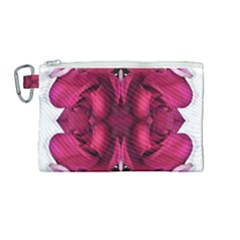 Diagonal Magenta Bouquet Canvas Cosmetic Bag (medium) by kaleidomarblingart