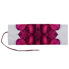 Diagonal Magenta Bouquet Roll Up Canvas Pencil Holder (m) by kaleidomarblingart