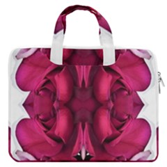 Diagonal Magenta Bouquet Macbook Pro Double Pocket Laptop Bag by kaleidomarblingart