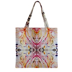 Painted Web Repeats Zipper Grocery Tote Bag