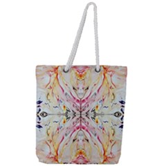 Painted Web Repeats Full Print Rope Handle Tote (Large)