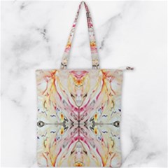 Painted Web Repeats Double Zip Up Tote Bag