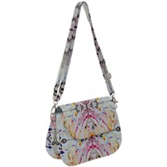 Painted Web Repeats Saddle Handbag