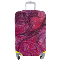 Red Feathers Luggage Cover (medium)