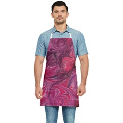 Red Feathers Kitchen Apron