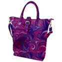 Painted feathers Buckle Top Tote Bag View1