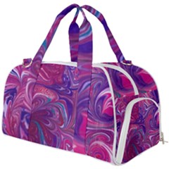 Painted Feathers Burner Gym Duffel Bag by kaleidomarblingart