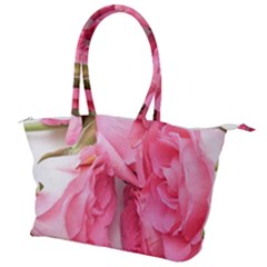 Scattered Magenta Roses Canvas Shoulder Bag by kaleidomarblingart