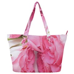 Scattered Magenta Roses Full Print Shoulder Bag by kaleidomarblingart