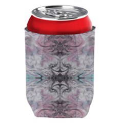 Pink On Grey Arabesque Can Holder by kaleidomarblingart