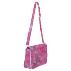 Magenta Repeats Shoulder Bag With Back Zipper by kaleidomarblingart