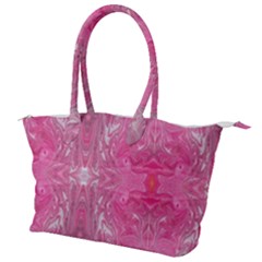 Magenta Repeats Canvas Shoulder Bag by kaleidomarblingart