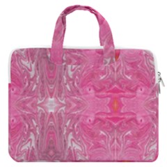 Magenta Repeats Macbook Pro Double Pocket Laptop Bag