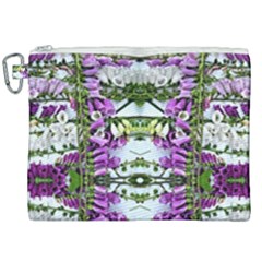 Woven Floral Repeat Canvas Cosmetic Bag (xxl) by kaleidomarblingart