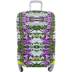 Woven Floral Repeat Luggage Cover (large) by kaleidomarblingart