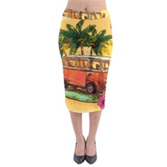 Travel Baby Midi Pencil Skirt by designsbymallika