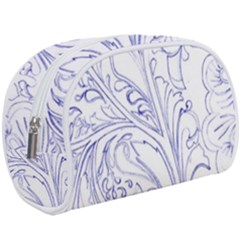 Blue Biro Ornate Make Up Case (large) by kaleidomarblingart