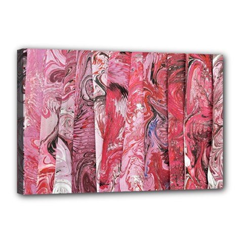 Pink Marbling Collage Canvas 18  X 12  (stretched) by kaleidomarblingart