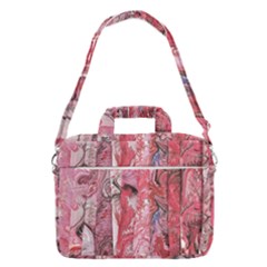 Pink Marbling Collage Macbook Pro Shoulder Laptop Bag (large)