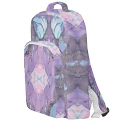 Marbled Patterns Double Compartment Backpack by kaleidomarblingart