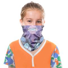 Marbled Patterns Face Covering Bandana (kids) by kaleidomarblingart