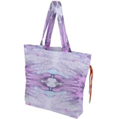 Pastel Marbling Drawstring Tote Bag by kaleidomarblingart