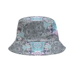 Turquoise Pink Module  Bucket Hat by kaleidomarblingart